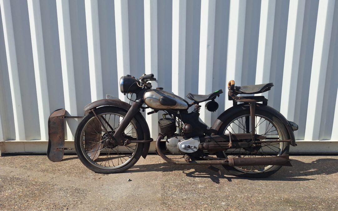 NSU Fox 125 2-takt Baujahr 1952 mit originalem Papp-Brief